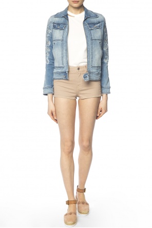 Denim short with openwork pattern, zdjęcie 2 Denim short with openwork pattern od Just Cavalli